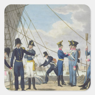 De nieuwe keizerlijke Oostenrijkse marine na de na Vierkante Sticker