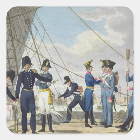 De nieuwe keizerlijke Oostenrijkse marine na de na Vierkante Sticker (Voorkant)