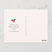 De nieuwe kerst-moedwillige koninklijke aankondigi briefkaart (Achterkant)