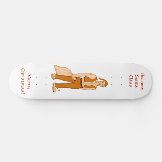 De nieuwe kerstkerstman. persoonlijk skateboard (Horizontaal)