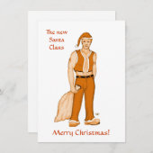 De nieuwe kerstman - Prettig Kerstfeest! Feestdagenkaart (Voorkant / Achterkant)