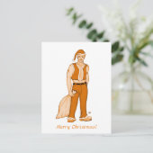 De nieuwe kerstman - vrolijk kerstfeest! briefkaart (Staand voorkant)