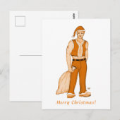 De nieuwe kerstman - vrolijk kerstfeest! briefkaart (Voorkant / Achterkant)