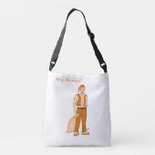 De nieuwe kerstman - vrolijk kerstfeest! crossbody tas (Achterkant)