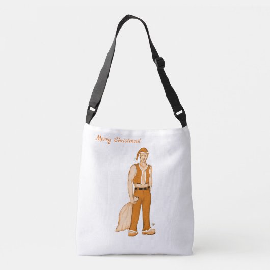 De nieuwe kerstman - vrolijk kerstfeest! crossbody tas (Achterkant)