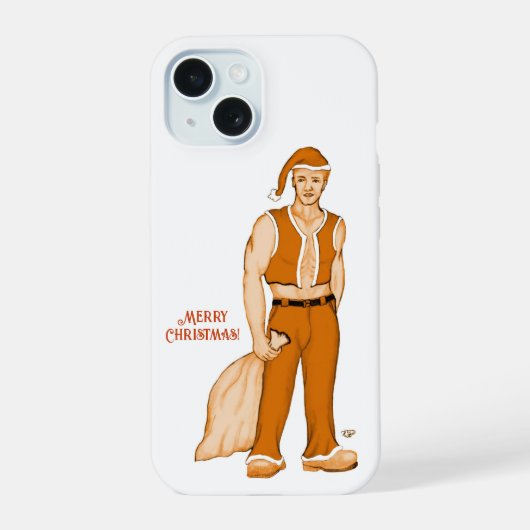 De nieuwe kerstman - vrolijk kerstfeest! iPhone 15 case (Achterkant)