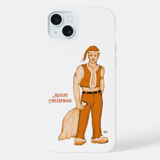 De nieuwe kerstman - vrolijk kerstfeest! iPhone hoesje (Achterkant)