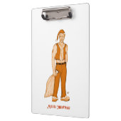 De nieuwe kerstman - vrolijk kerstfeest! klembord (Links)