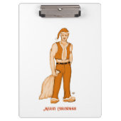 De nieuwe kerstman - vrolijk kerstfeest! klembord (Voorkant)