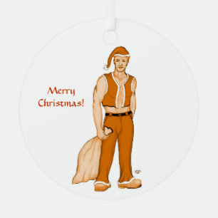 De nieuwe kerstman - vrolijk kerstfeest! metalen ornament