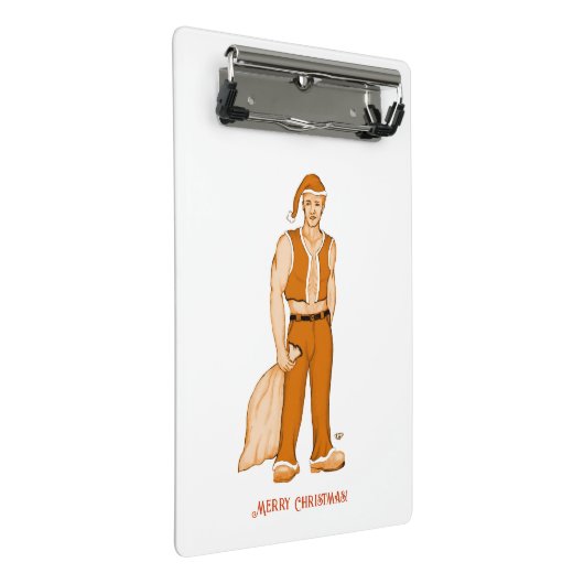De nieuwe kerstman - vrolijk kerstfeest! mini klembord (Schuin)