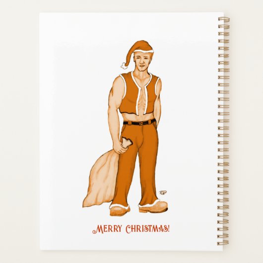 De nieuwe kerstman - vrolijk kerstfeest! planner (Achterkant)