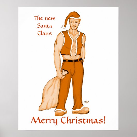 De nieuwe kerstman - vrolijk kerstfeest! poster (Voorkant)