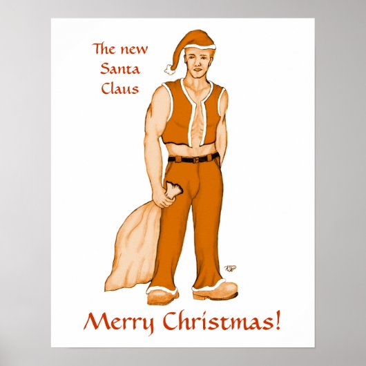 De nieuwe kerstman - vrolijk kerstfeest! poster (Voorkant)