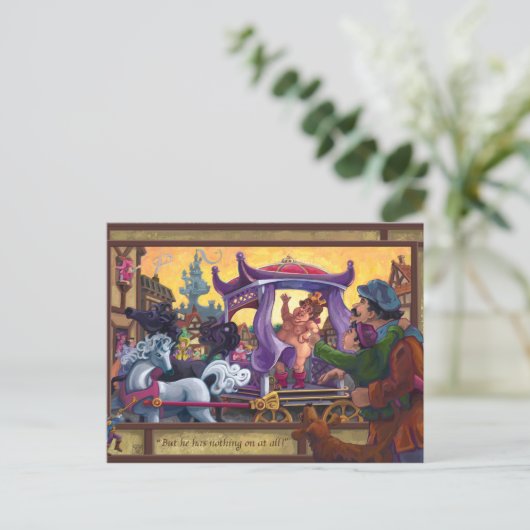 De nieuwe kleren van de keizer briefkaart (Staand voorkant)