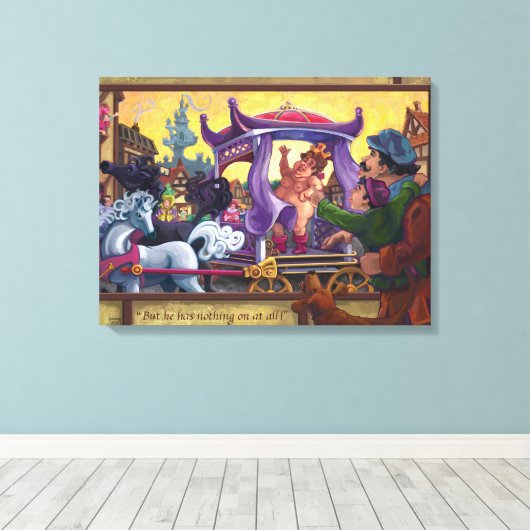 De nieuwe kleren van de keizer canvas afdruk (Insitu (Houten vloer))