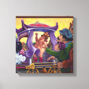 De nieuwe kleren van de keizer canvas afdruk