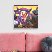 De nieuwe kleren van de keizer canvas afdruk (Insitu (Woonkamer))