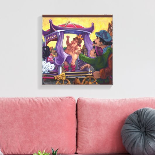 De nieuwe kleren van de keizer canvas afdruk (Insitu (Woonkamer))