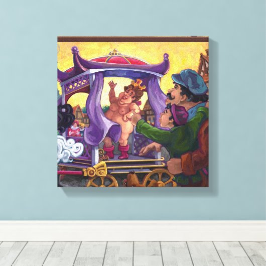 De nieuwe kleren van de keizer canvas afdruk (Insitu (Houten vloer))