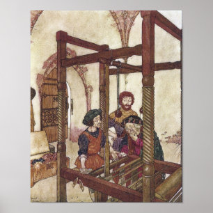 De nieuwe kleren van de keizer door Edmund Dulac P Poster