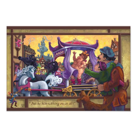 De nieuwe kleren van de keizer foto afdruk (Voorkant)