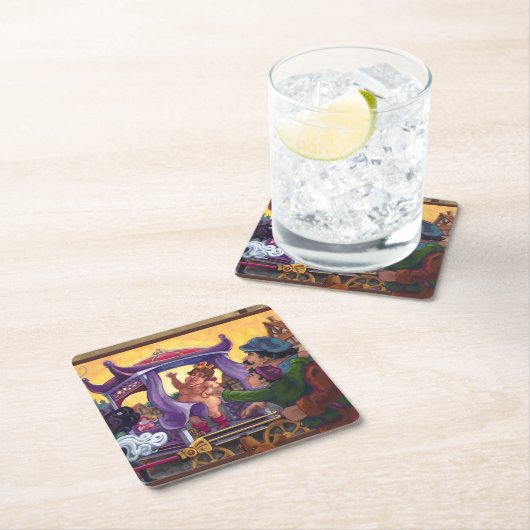 De nieuwe kleren van de keizer kartonnen onderzetters (Insitu)