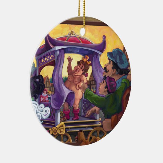 De nieuwe kleren van de keizer keramisch ornament (Rechts)