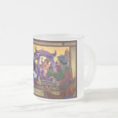 De nieuwe kleren van de keizer matglas koffiemok (Voorkant rechts)