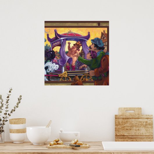 De nieuwe kleren van de keizer poster (Keuken)