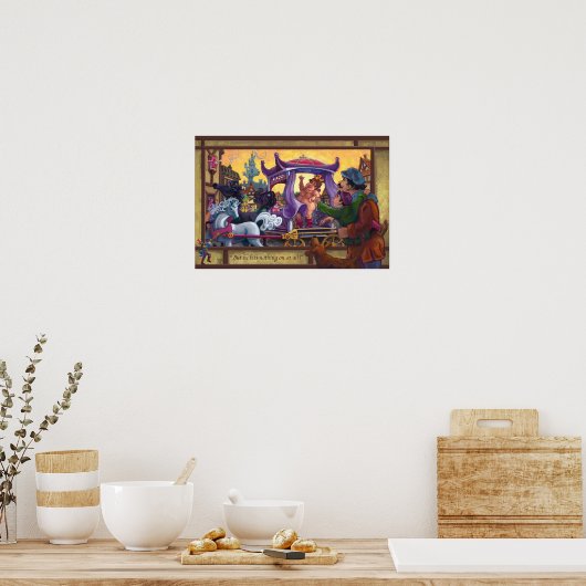 De nieuwe kleren van de keizer poster (Keuken)