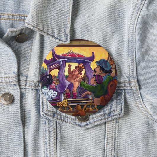 De nieuwe kleren van de keizer ronde button 4,0 cm (In situ)