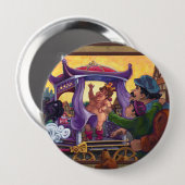 De nieuwe kleren van de keizer ronde button 4,0 cm (Voorkant /achterkant)