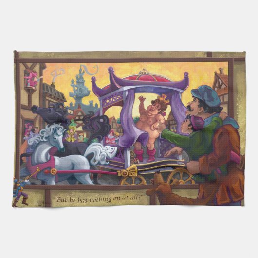 De nieuwe kleren van de keizer theedoek (Horizontaal)