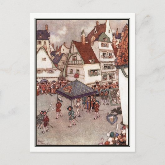 De nieuwe kleren van de keizer van Edmund Dulac Briefkaart (Voorkant)