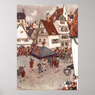 De nieuwe kleren van de keizer van Edmund Dulac Poster