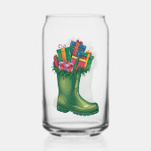 De Nieuwe Laarzen van de Kerstman Blikvorm Glas (Voorkant)