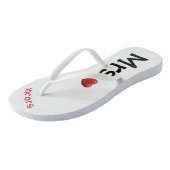 De nieuwe mevrouw... Gepersonaliseerde Teenslipper Teenslippers (Schuin)