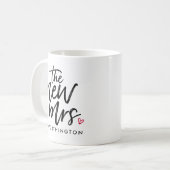 De nieuwe mevrouw (Je nieuwe achternaam) Koffiemok (Voorkant links)