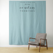 De Nieuwe Mevrouw Mevrouw Naam Trouwfoto Achtergro Wandkleed (In situ)