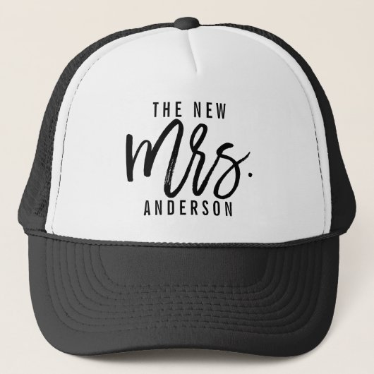 De nieuwe mevrouw Personalized Bride Trucker Pet (Voorkant)