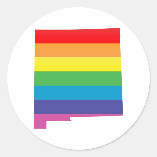 de nieuwe mexico - trots . ronde sticker (Voorkant)