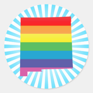 de nieuwe mexico - trots . ronde sticker