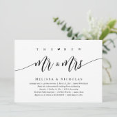 De Nieuwe Mijnheer en Mevrouw, Modern Huwelijksdin Kaart (Staand voorkant)