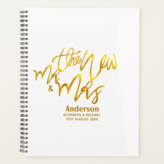 De Nieuwe Mijnheer en Mevrouw (naam, datum, locati Planner (Voorkant)