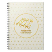 De Nieuwe Mijnheer en Mevrouw (naam,datum) Trouw G Notitieboek (Voorkant)