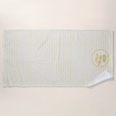 De Nieuwe Mijnheer en Mevrouw (naam,datum) Trouw G Strandlaken (Voorkant)