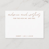 De nieuwe Mr. + Mrs. Minimalist Terracotta Wedding Advieskaart (Voorkant)