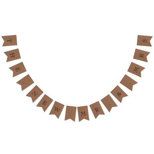 De Nieuwe Mr. & Mrs. Rustieke Kraft Trouwdag Vlaggetjes (Alle)