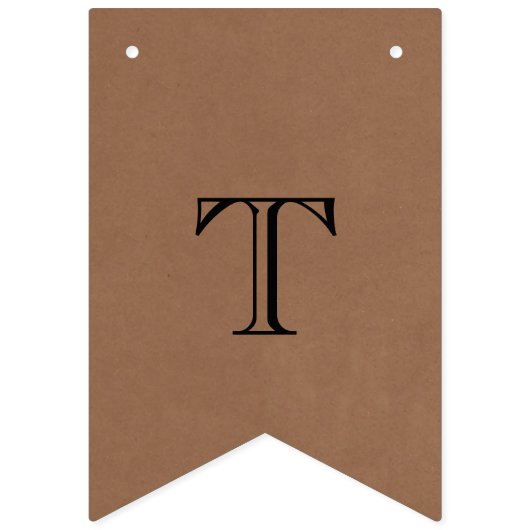 De Nieuwe Mr. & Mrs. Rustieke Kraft Trouwdag Vlaggetjes (Eerste vlag)